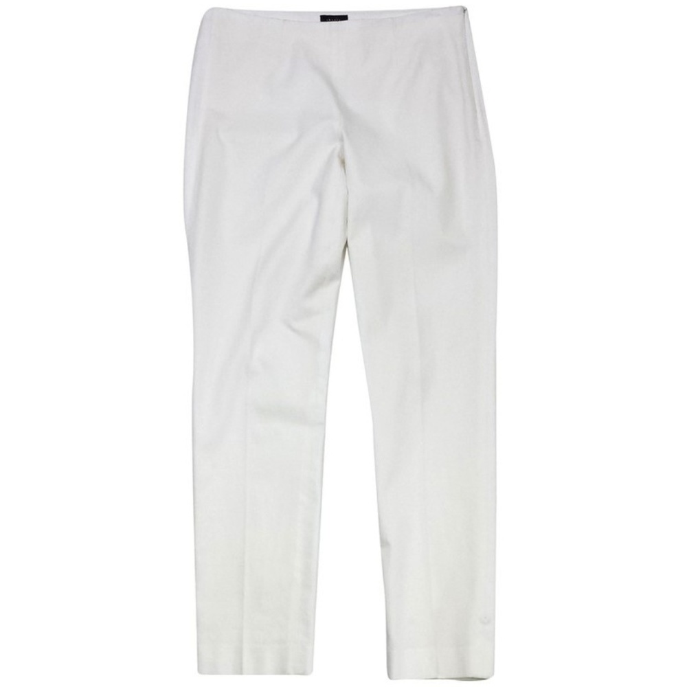 Theory White Cotton Skinny Pants